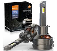 D-Lumina H1 Led Headlight Bulb 120W 30000LM,High Lumens LED Kit,6500K Cool White, IP68 Waterproof and Advanced Cooling System, Halogen Upgrade Replacement, Pack of 2