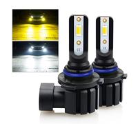 D-Lumina H10 Switchback LED Fog Light Bulbs, 8000 Lumens 40W 300% Brightness Dual Color 6000K Xenon White/3000K Golden Yellow, 9145 9140 9045 9040 LED Fog Light DRL Bulb Upgrade Replacement, Pack of 2