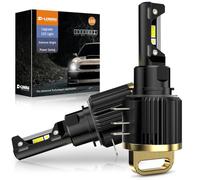 D-Lumina H15 LED Canbus Bulb, 120W 12000LM 6500K Super Bright CSP Chip, Halogen Replacement LED Bulbs, With Cooling Effect by Fan, 2 Pieces