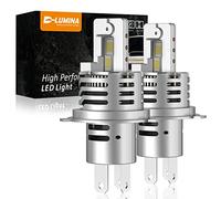 D-Lumina H4/9003 LED Headlight Bulbs,100W 20000LM Super Bright, 6500K Xenon White, Halogen Replacement with Fan for Cars, Motorcycle,Ip67 Waterproof,Pack of 2