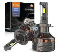 D-Lumina H7 LED Headlight Bulb,180W 40000LM 6500K Cool White 800% Brightness Super Bright Xenon White H7 LED Conversion Kit,CANBUS Ready,Error Free,IP68 Waterproof,360-Degree Adjustable Beam Angle