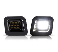 D-Lumina LED License Plate Lights Assembly Smoke Lens Compatible with 2003-2018 Dodge Ram 1500 2500 3500 Pickup Truck, 6000K Dimond White 2-Pieces