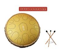 D Major Steel Handpan Tongue Drum - 13 Inches 15 Notes Hand Pan Percussion Instruments, Healing Percussion Musical Instruments Hand Drum For Adults, For Meditation Yoga(A)