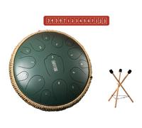 D Major Steel Handpan Tongue Drum - 13 Inches 15 Notes Hand Pan Percussion Instruments, Healing Percussion Musical Instruments Hand Drum For Adults, For Meditation Yoga(F)