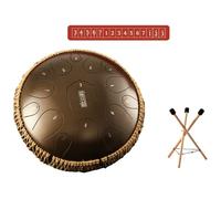 D Major Steel Handpan Tongue Drum - 13 Inches 15 Notes Hand Pan Percussion Instruments, Healing Percussion Musical Instruments Hand Drum For Adults, For Meditation Yoga(H)