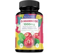 D Mannose 120 Capsules, 1000 mg per Dose, Promotes Urinary Tract Health, Natural Vegan UTI Defence by NUVIMI®