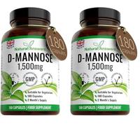 D-Mannose 180 Capsules - Max Strength 1500mg per Serving - Precision DMannose - Vegetarian Capsules not Tablets or Pills, Made in The UK (180 Count (Pack of 2))