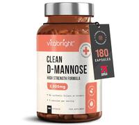 D-Mannose Capsules 2000mg | 180 Vegan Capsules | High-Strength D-Mannose Powder in Capsule Form | 2-Month Supply | VitaBright