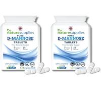 D Mannose Tablets 1000mg - 100 Pack Dmannose Tablets - (Not D Mannose Capsules or Powder) - Suitable for Vegetarians and Vegans - High Strength D-Mannose Supplement from Naturesupplies