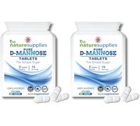D Mannose Tablets 1000mg - 60 Pack Dmannose Tablets - (Not D Mannose Capsules or Powder) - Suitable for Vegetarians and Vegans - High Strength D-Mannose Supplement from Naturesupplies
