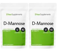 D-Mannose Tablets 1000mg | Easy Swallow Coated Tablets | 80 Pack | High Strength | Natural Relief & Vegan Friendly