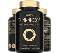 D-Mannose with Cranberry Capsules - 1000mg D Mannose & Cranberry Extract per Serving - 120 Tablets - UK Made & Vegan - High Strength Natural Dmannose Supplement for Women and Men