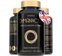 D-Mannose with Cranberry Capsules - 1000mg D Mannose & Cranberry High Strength - Natural Daily Balance Routine - Easy to Swallow 120 Tablets - UK Made & Vegan - Dmannose Supplement for Women & Men