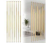 d Metal Room Divider, Modern Free-nding Partit with Non-Slip Base, Floor-to-Ceiling Design for Home Office, Set of 5 Panels (150cm/59in)