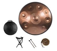 D Minor Handpan Drum 10 Note 432Hz Steel Percuss Instrument for Yoga & Mtat - Deep Sound for Musicians & Adults (d h)