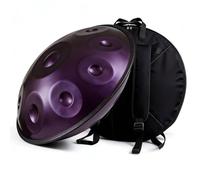 D Minor Handpan Drum - 10 Notes 432Hz/440Hz Steel Tongue Drum for Mtat & Yoga Perfect for Beginners & Adult Musicians - Dark Purple Sound Healing