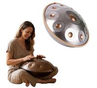 D Minor Handpan Drum 12 Note 440Hz - Steel Healing Instrument for Deep Mtat Yoga and Relaxat - Silver Color Perfect for Sound Therapy and Stress Relief