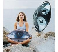 D Minor Handpan Drum,9/10/12 Notes Steel Drums 432/440Hz,With Soft Hand Pan Bag, 2 Mallet,Stand/Gold-12 Notes/440Hz