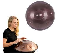 D Minor Handpan Drum 9 Note Steel 432Hz 440Hz for Mtat Yoga Relaxat & Sound Therapy - Purple Color Perfect for Beginners & Adults