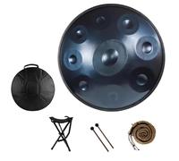 D Minor Handpan Drum for Adults Steel Percussion Handpan Instrument 9/10/12 Notes 432Hz 440Hz Tuned Musical Instrument for Meditation Yoga Sound Healing 22 Inch(Blue,440HZ/12 Note)