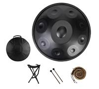 D Minor Handpan Drum for Adults Steel Percussion Handpan Instrument 9/10/12 Notes 432Hz 440Hz Tuned Musical Instrument for Meditation Yoga Sound Healing 22 Inch(Black,440HZ/12 Note)