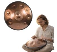 D Minor Handpan Instrument with 9-10-12 Note Layout, Tuned to 432Hz/440Hz for Meditation, Yoga, Music Practice and Performance, 22 Inch