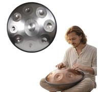 D Minor Handpan Instrument with 9-10-12 Note Layout, Tuned to 432Hz/440Hz for Meditation, Yoga, Music Practice and Performance, 22 Inch