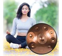 D Minor Steel Handpan Drum Set 440HZ - Vibrant Purple Color, Ideal for Adults & Kids - Includes 9 Tones, 2 Mallets, Stand, Soft Case, and Wiping Cloth - Perfect Music Instrument for Soulful Melodies