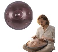 D Minor Steel Handpan Instrument for Adults With 9 10 12 Note Layout Tuned 432Hz 440Hz Handpan Drum for Meditation Yoga Music Practice and Performance Sound Use 22 Inch(Purple,440HZ/10 Note)