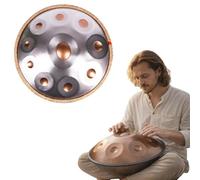 D Minor Steel Handpan Instrument for Adults With 9 10 12 Note Layout Tuned 432Hz 440Hz Handpan Drum for Meditation Yoga Music Practice and Performance Sound Use 22 Inch(Silver2,432HZ/9 Note)