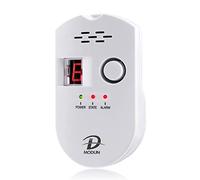 D MODUN Gas Detector, Natural Gas/LPG/City Coal Gas Leak Detector, 3-Pin Plug-in Gas Monitor with Sound Alarm and LED Display, Methane Propane Butane Combustible Gas Alarm for Kitchen RV Garage Hotel