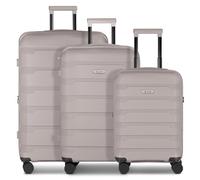 d&n South Dakota 4 wheels Suitcase set 3-piece with expansion pleat white