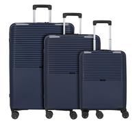 d&n Travel Line 4000 4 Roll Suitcase Set 3pcs. blue
