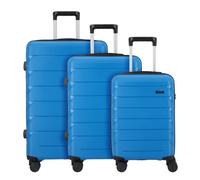 d&n Travel Line 4100 4 wheels Suitcase set 3-piece blue