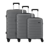 d&n Travel Line 4100 4 wheels Suitcase set 3-piece gray