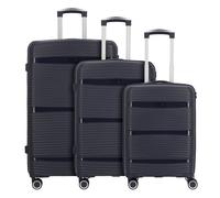 d&n Travel Line 4200 4-wheel suitcase set 3 pcs. blue
