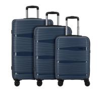 d&n Travel Line 4300 4 wheels Suitcase set 3-piece blue
