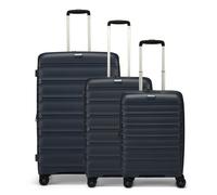 d&n Travel Line 4700 4 wheels Suitcase set 3-piece with expansion pleat blue