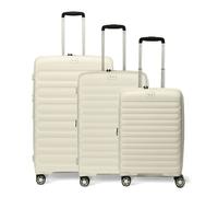 d&n Travel Line 4700 4 wheels Suitcase set 3-piece with expansion pleat white