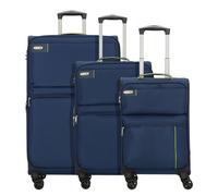 d&n Travel Line 6704 4 Roll Suitcase Set 3pcs. blue