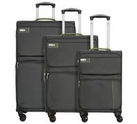 d&n Travel Line 6704 4 Roll Suitcase Set 3pcs. gray