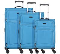 d&n Travel Line 9204 4 wheels Suitcase set 3-piece Expandable blue