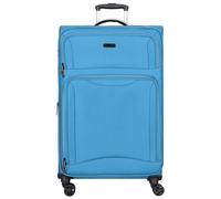 d&n Travel Line 9204 4 wheels Trolley L 76 cm with expansion pleat blue