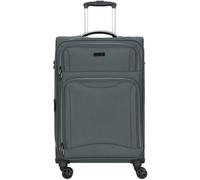 d&n Travel Line 9204 4 wheels Trolley M 66 cm with expansion pleat gray