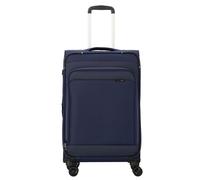 d&n Travel Line 9504 4 wheels Trolley M 67 cm with expansion pleat blue