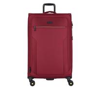 d&n Travel Line 9704 4 wheels Trolley L 78 cm with expansion pleat red