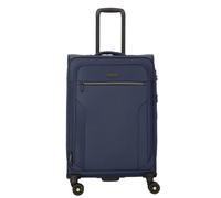 d&n Travel Line 9704 4 wheels Trolley M 68 cm with expansion pleat blue