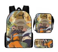 (D) Naruto Backpack Children Set With Pencil Case And Versatile For Trips School Day