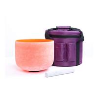 D Note Chakra Frosted Quartz Crystal Singing Bowl with Case 8 Inch (Size : 440hz)