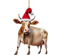 (D) Novelty Festive Christmas Decorations Christmas Decoration Personalized Cow Gift Christmas Tree Hanging Decoration Ornaments for Indoor Outdoor,